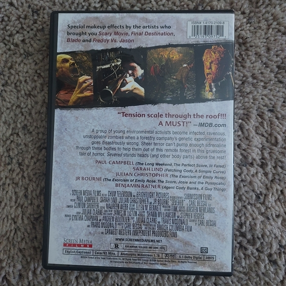 Severed: Forest of the Dead (DVD, 2006) Pre-Owned Tested Working Great Shape - Picture 2 of 2